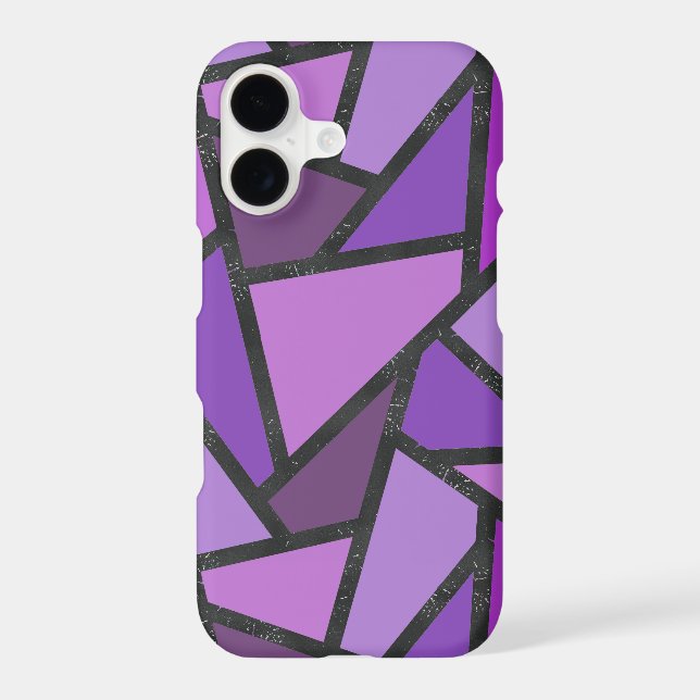 Shades of purple stained glass pattern Case-Mate iPhone case (Back)