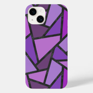 Shades of purple stained glass pattern Case-Mate iPhone 14 case
