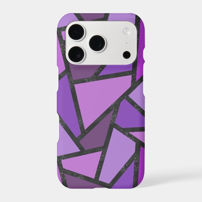 Shades of purple stained glass pattern Case-Mate iPhone case (Back)