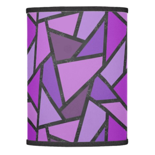 Shades of purple stained glass pattern lamp shade