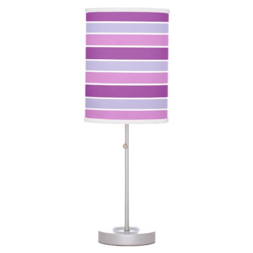 Shades of Purple Striped Table Lamp