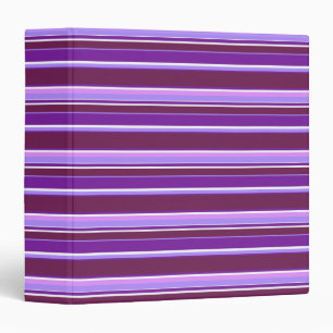 Shades of purple stripes 3 ring binder