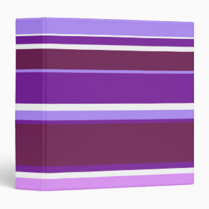 Shades of purple stripes 3 ring binder