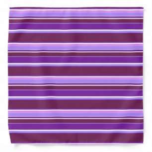 Shades of purple stripes bandana