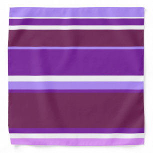 Shades of purple stripes bandana