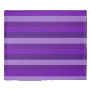 Shades of Purple Stripes Duvet Cover