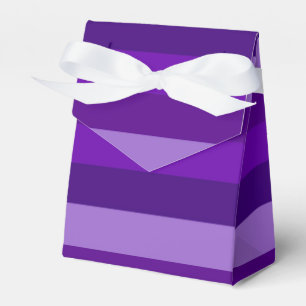 Shades of Purple Stripes Favor Boxes