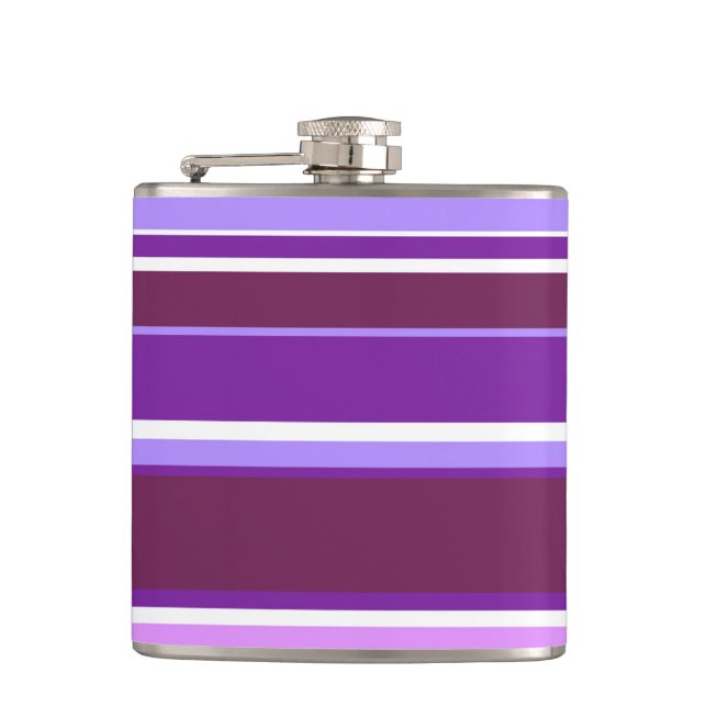 Shades of purple stripes flask (Front)