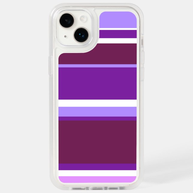 Shades of purple stripes  otterbox iPhone case (Back)