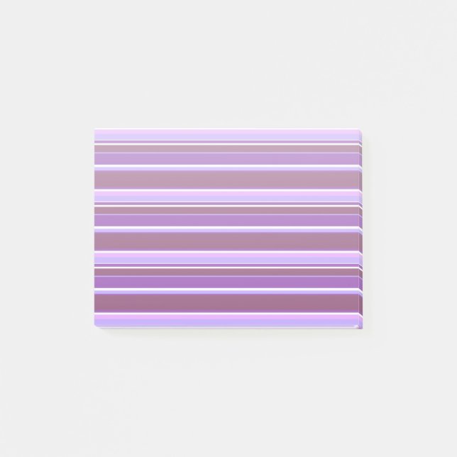 Shades of purple stripes post-it notes (Front)