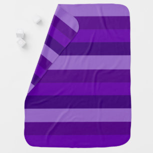 Shades of Purple Stripes Swaddle Blanket