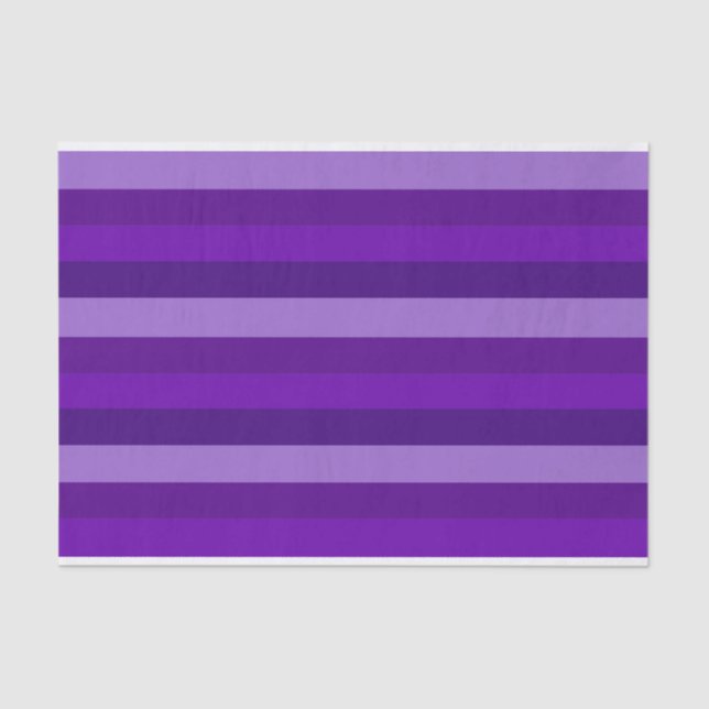 Shades of Purple Stripes tissue paper (Front)