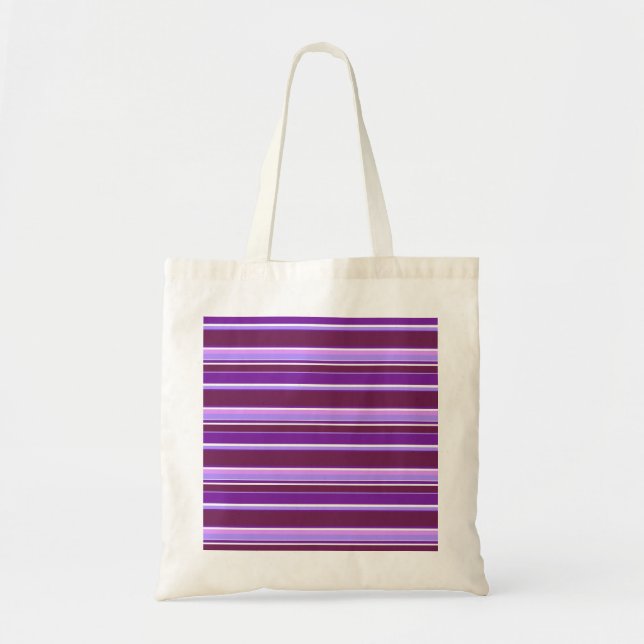 Shades of purple stripes tote bag (Front)
