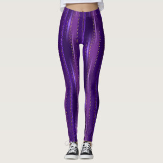 Shades of Purple Stripes with Gold Leggings