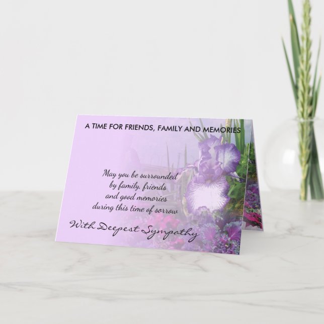 shades of purple sympathy card 16b (Front)