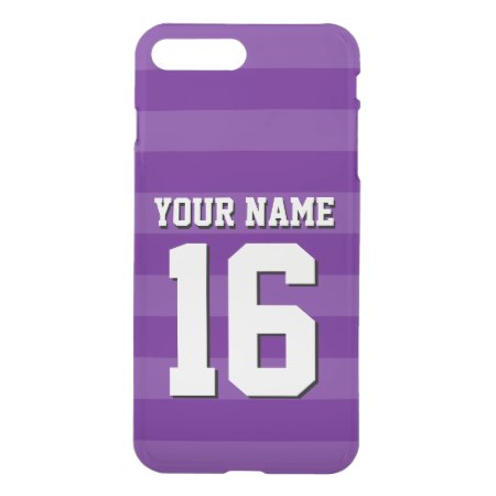 Shades Of Purple Team Jersey Preppy Stripe Iphone 8 Plus/7 Plus Case