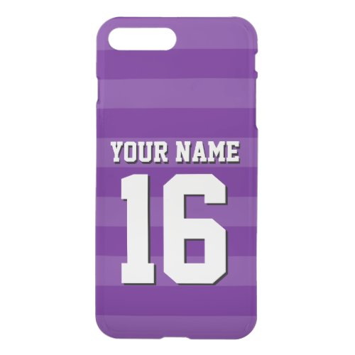 Shades of Purple Team Jersey Preppy Stripe iPhone 8 Plus7 Plus Case