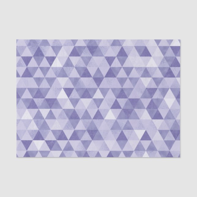 SHADES OF PURPLE TRIANGLE PATTERNS TISSUE PAPER (Front)