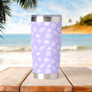 SHADES OF PURPLE TROPICAL SEASHELLS INSULATED TUMBLER