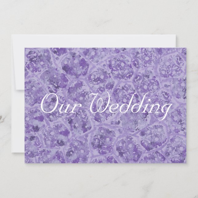 Shades of Purple Wedding Invitations, custom Invitation (Front)