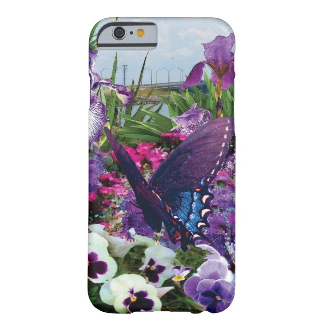 shades of purple with butterfly phone case (Back)