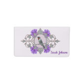 Shades of Purple with Hummingbird Checkbook Cover (Front)