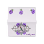 Shades of Purple with Hummingbird Checkbook Cover (Open)