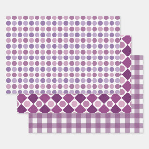 SHADES OF PURPLE WRAPPING PAPER SHEETS
