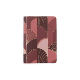 Shades of Red 1920s Art Deco Passport Holder