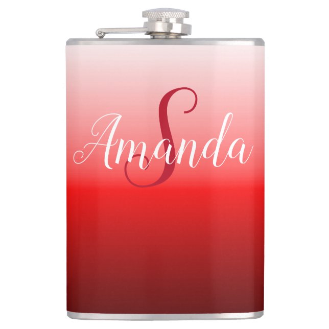 Shades of Red Personalized Flask (Front)