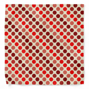Shades of Red Polka Dots by Shirley Taylor Bandana