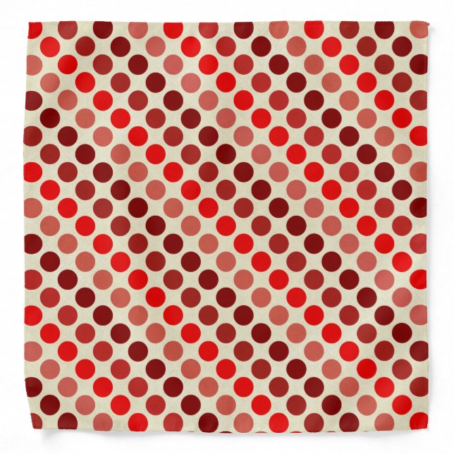 Shades of Red Polka Dots by Shirley Taylor Bandana (Front)