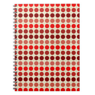 Shades of Red Polka Dots by Shirley Taylor Notebook