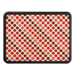 Shades Of Red Polka Dots by Shirley Taylor Tow Hitch Cover