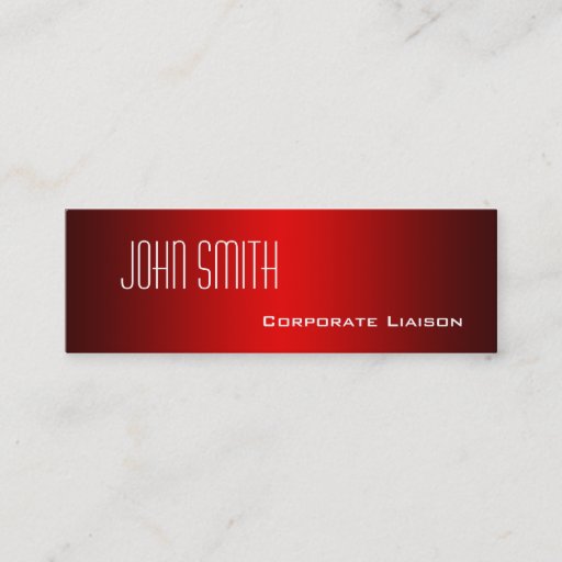 Customizable Shades of Red Professional Slim Business Cards