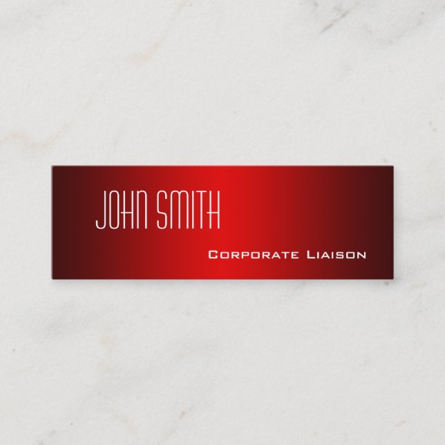Shades of Red Professional Slim Business Cards (Front)