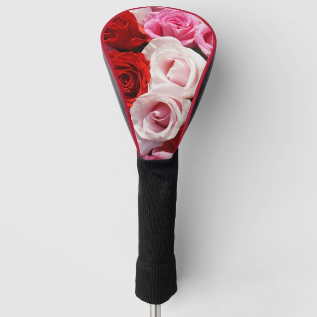 Shades of Red Roses Golf Head Cover