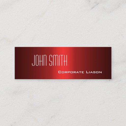 Customizable Shades of Red Skinny Business Cards