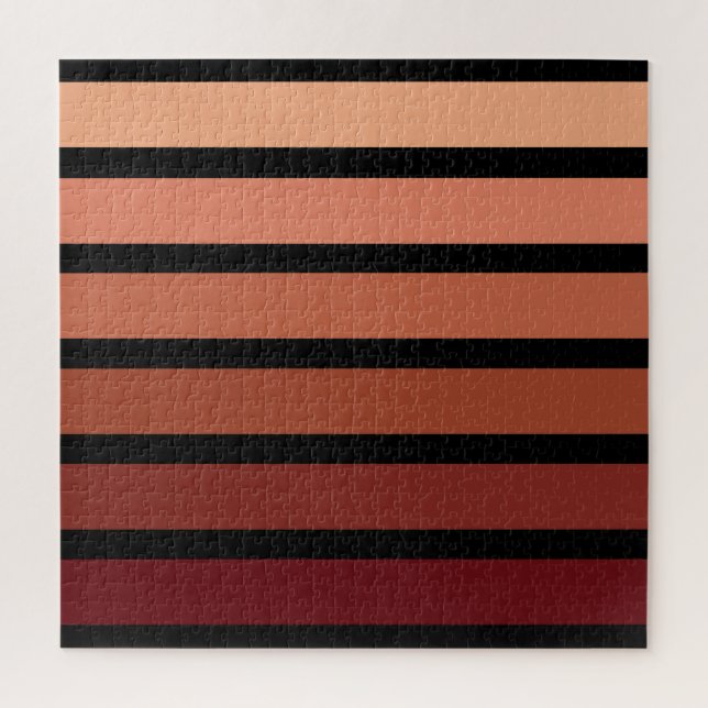 Shades Of Red Stripes On Black  Jigsaw Puzzle (Vertical)