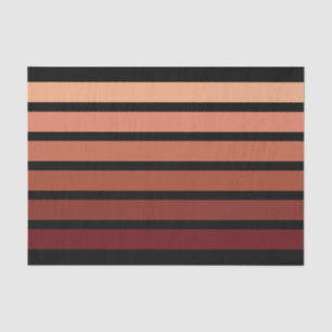Shades Of Red Stripes On Black  Tissue Paper