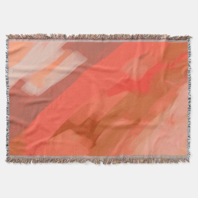 Shades of Rosy Blush Throw Blanket (Front)