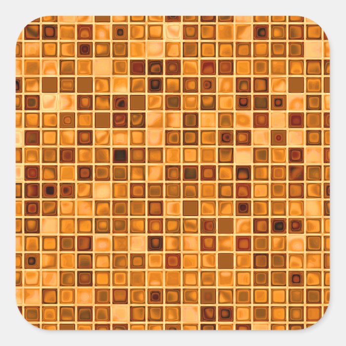 Shades Of Rust 'Watery' Mosaic Tile Pattern Stickers