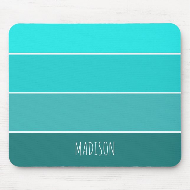 Shades of Teal custom personalized Mouse Pad (Front)