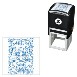 SHADES OF THANKSGIVING TURKEY, CORN & PUMPKIN FOLK SELF-INKING STAMP