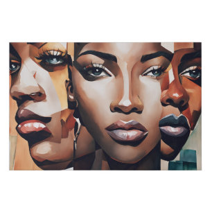 Shades of Us African American Black Woman Art Faux Canvas Print