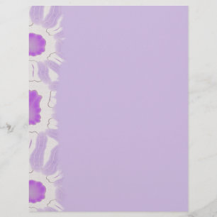 Shades of Violet Floral Retro Abstract Pattern