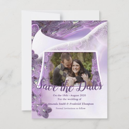 Shades of Violet Purple Orchids Save The Date