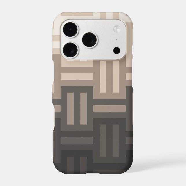 Shades of warm Neutrals quilt pattern Case-Mate iPhone Case (Back)