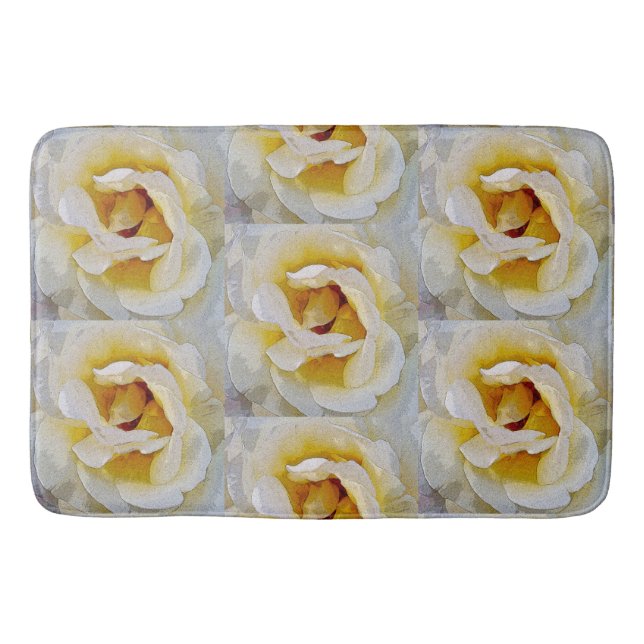 shades of white to yellow bath mat (Front)