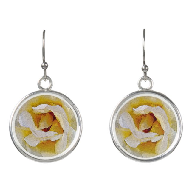 shades of white to yellow earrings (Front)